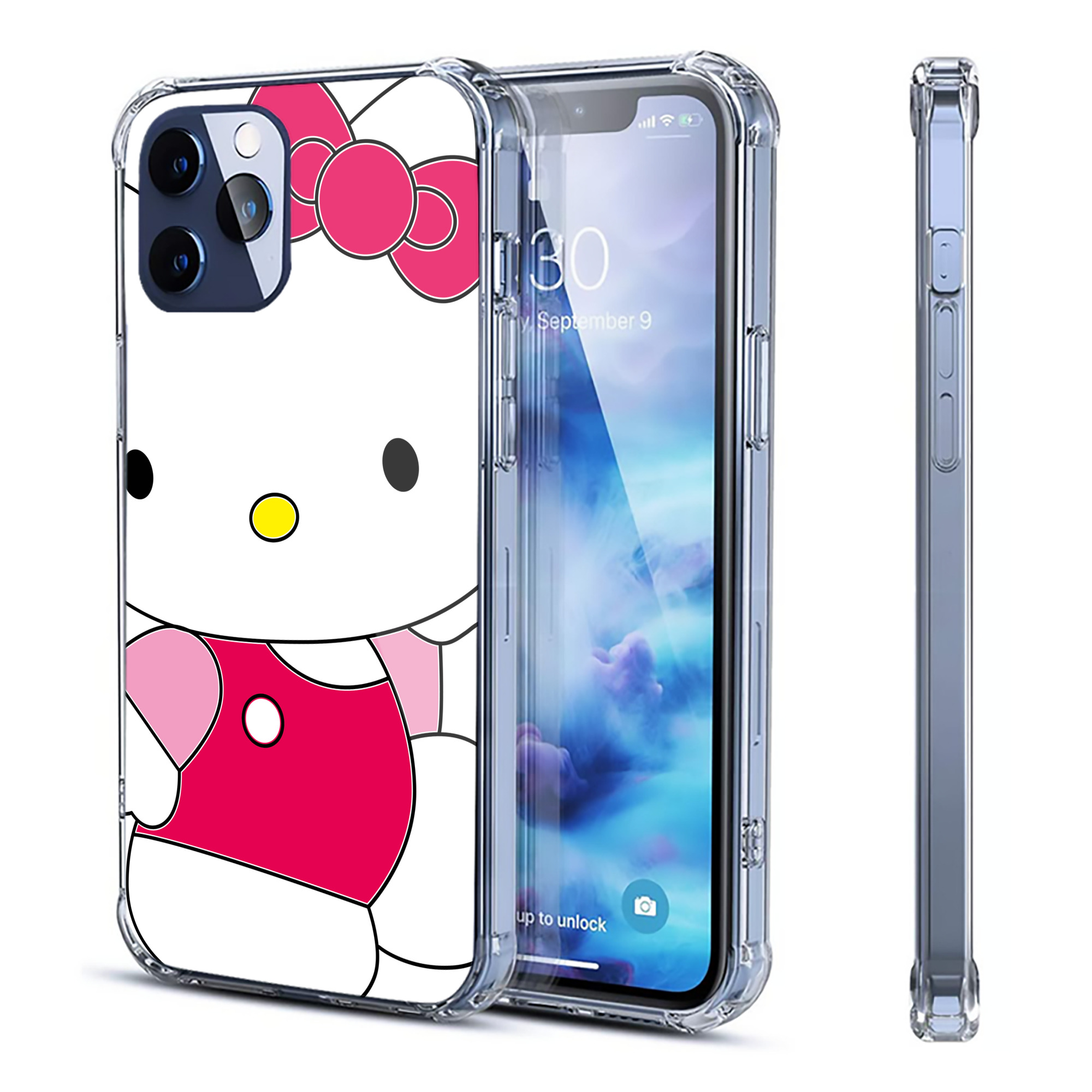 （画像用） Hello Kitty ハローキティ 【iPhone 12シリーズ対応】透明スマホケース（クリアソフトケース）